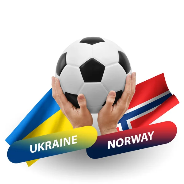 Soccer Football Competition Match National Teams Ukraine Norway — Photo