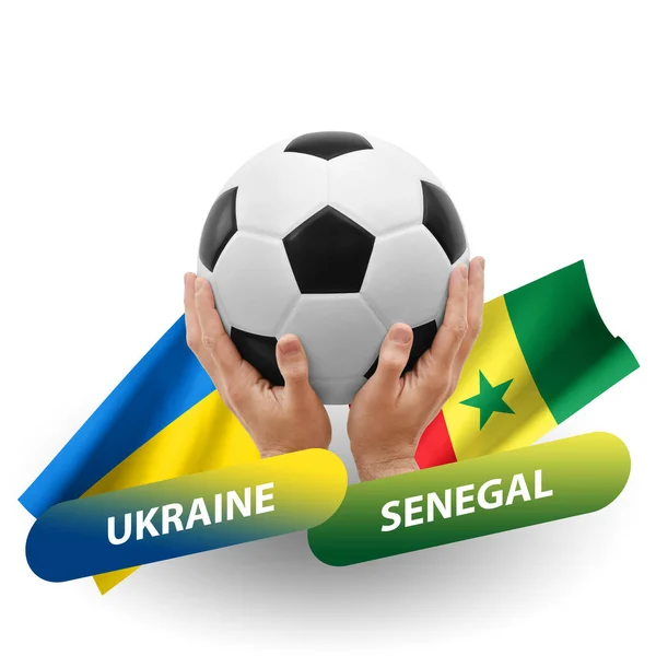Soccer Football Competition Match National Teams Ukraine Senegal — Stock Fotó