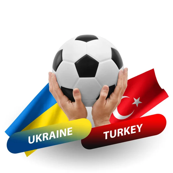 Soccer Football Competition Match National Teams Ukraine Turkey — Photo