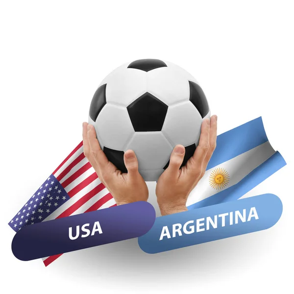 Soccer Football Competition Match National Teams Usa Argentina — Fotografia de Stock