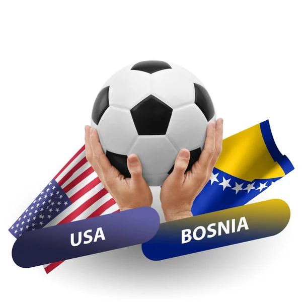 Soccer Football Competition Match National Teams Usa Bosnia — Photo