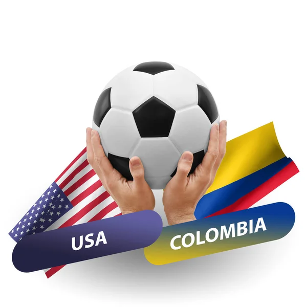 Soccer Football Competition Match National Teams Usa Colombia — стокове фото