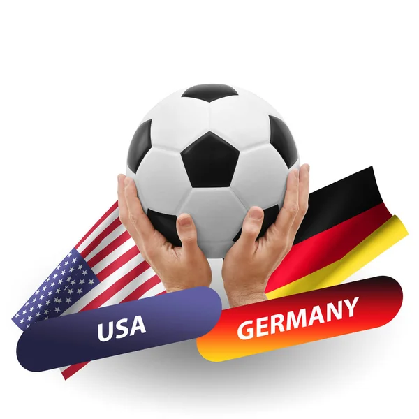 Ποδόσφαιρο Αγώνα Ποδοσφαίρου Εθνικές Ομάδες Ηπα Εναντίον Γερμανίας — Φωτογραφία Αρχείου