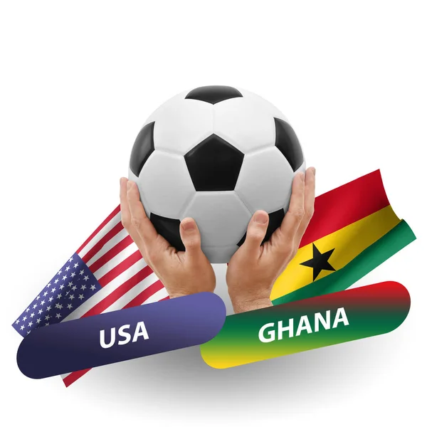 Fútbol Partido Competición Fútbol Las Selecciones Nacionales Usa Ghana — Foto de Stock