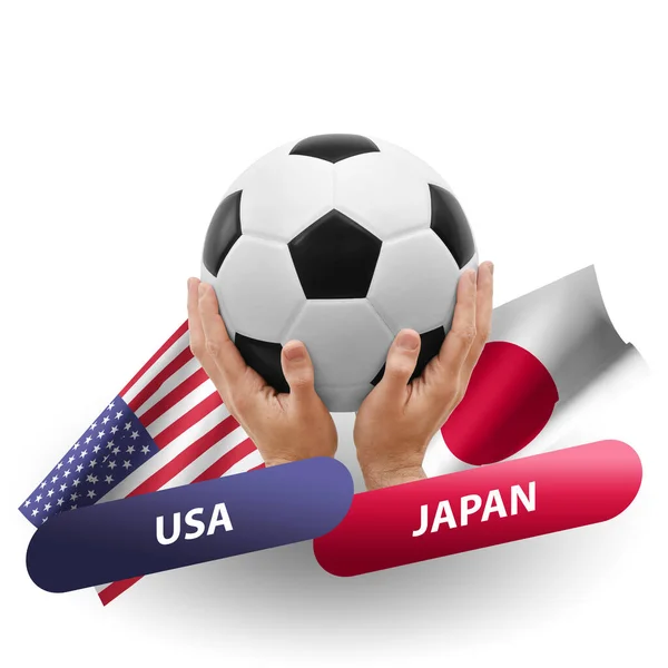 Soccer Football Competition Match National Teams Usa Japan — Stockfoto