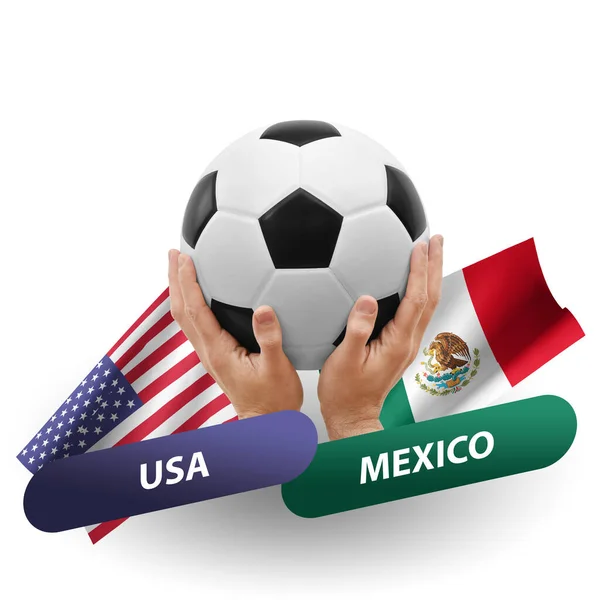 Soccer Football Competition Match National Teams Usa Mexico — Stock Photo, Image
