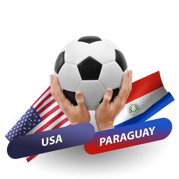 Soccer Football Competition Match National Teams Usa Paraguay — Stockfoto