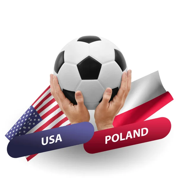 Soccer Football Competition Match National Teams Usa Poland — 图库照片