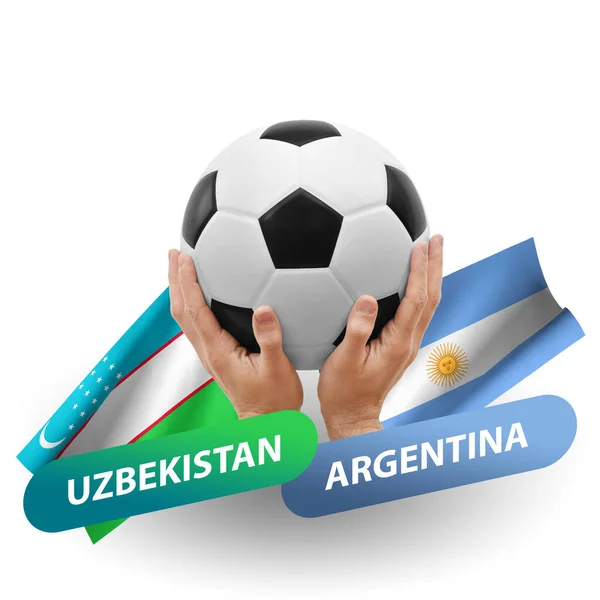 Soccer Football Competition Match National Teams Uzbekistan Argentina — 图库照片