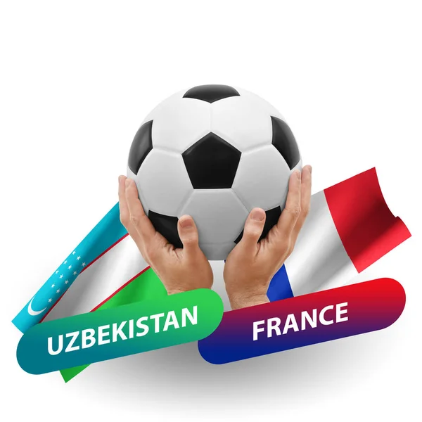 Soccer Football Competition Match National Teams Uzbekistan France — Photo