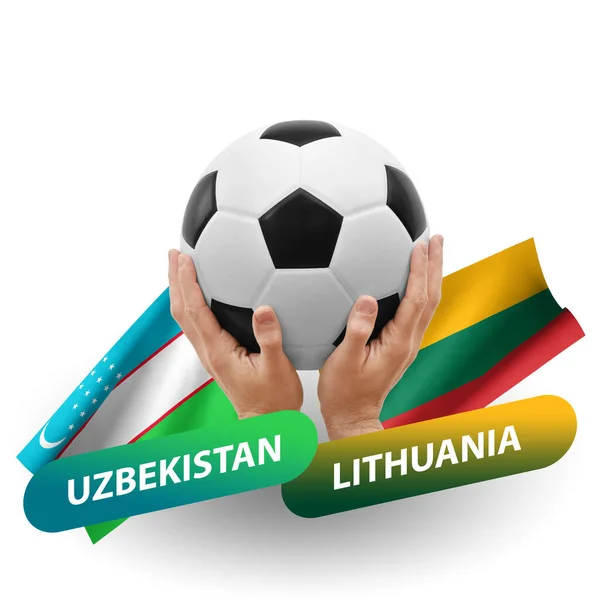Fútbol Partido Competición Fútbol Selecciones Nacionales Uzbekistán Lithuania —  Fotos de Stock