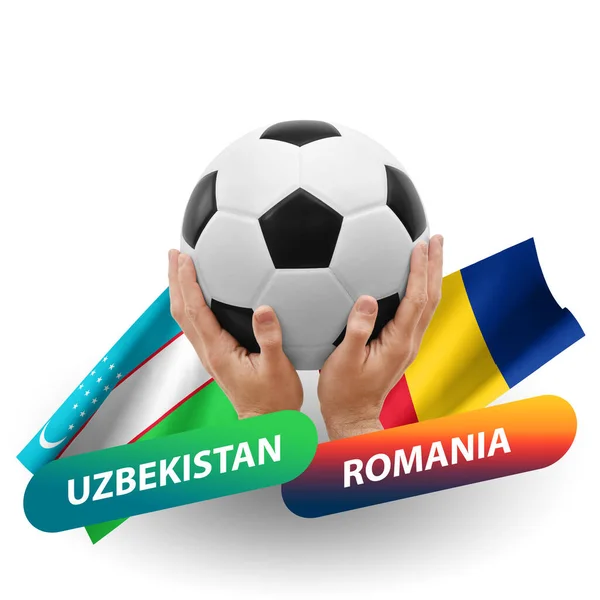 Soccer Football Competition Match National Teams Uzbekistan Romania — Photo