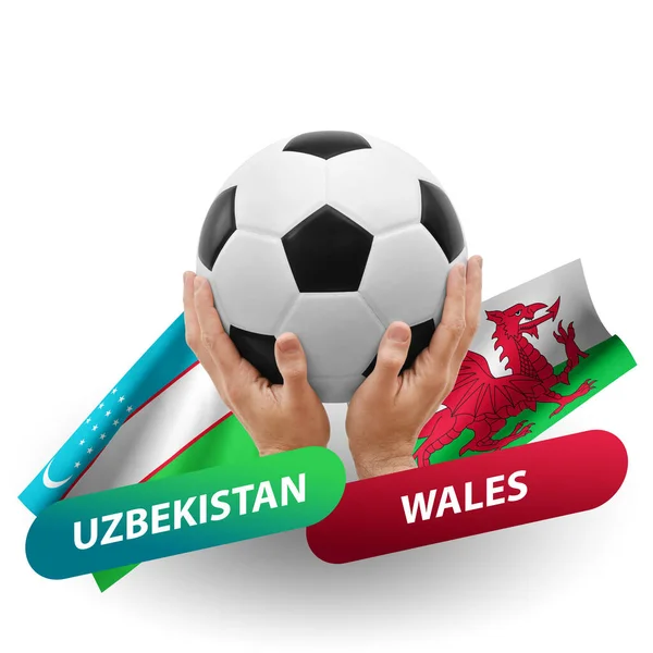 Soccer Football Competition Match National Teams Uzbekistan Wales — Stockfoto