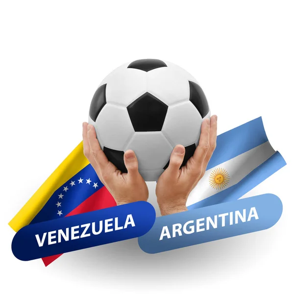 Soccer Football Competition Match National Teams Venezuela Argentina — Stock Fotó