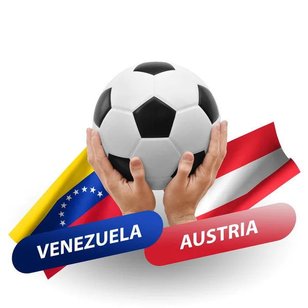 Soccer Football Competition Match National Teams Venezuela Austria — стоковое фото