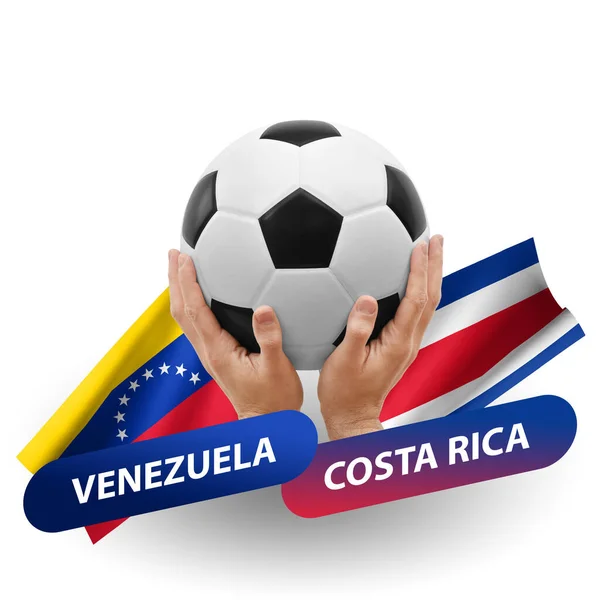 Soccer Football Competition Match National Teams Venezuela Costa Rica — Stockfoto