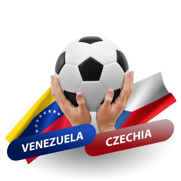 Soccer Football Competition Match National Teams Venezuela Czechia — Stock Fotó