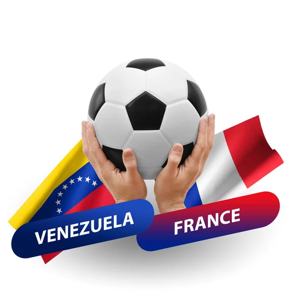 Soccer Football Competition Match National Teams Venezuela France — Stockfoto