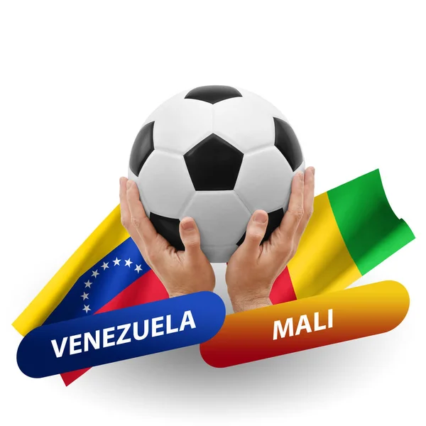 Soccer Football Competition Match National Teams Venezuela Mali — стоковое фото