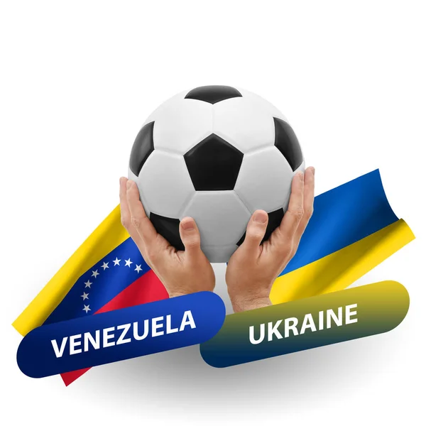 Soccer Football Competition Match National Teams Venezuela Ukraine — Stock Fotó