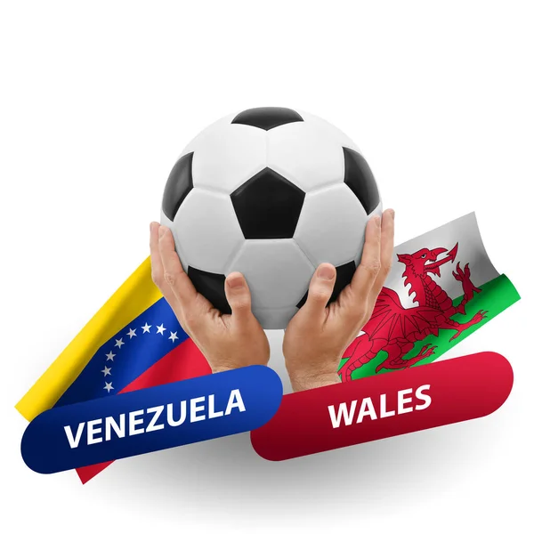 Soccer Football Competition Match National Teams Venezuela Wales — Stockfoto