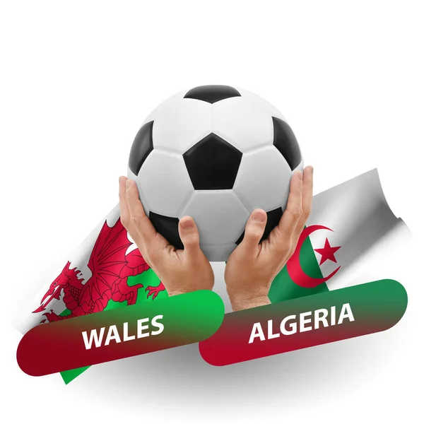 Soccer Football Competition Match National Teams Wales Algeria — Stockfoto