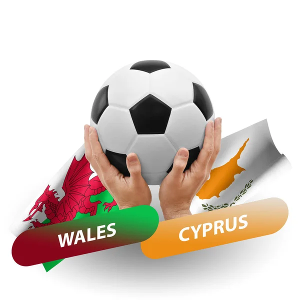 Soccer Football Competition Match National Teams Wales Cyprus — Stockfoto