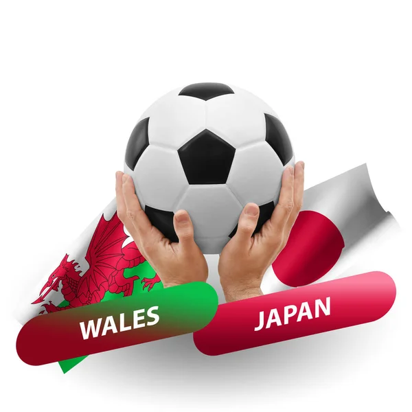 Fútbol Partido Competición Fútbol Las Selecciones Nacionales Wales Japón —  Fotos de Stock