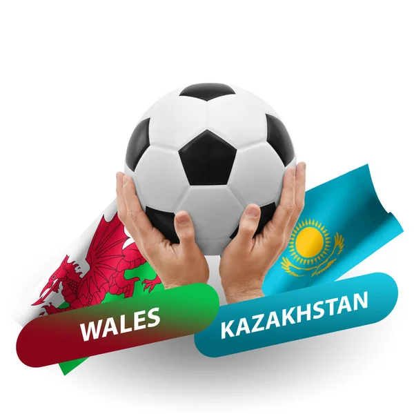 Soccer Football Competition Match National Teams Wales Kazakhstan — Stockfoto