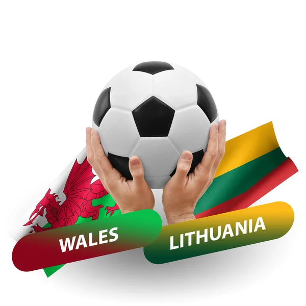 Soccer Football Competition Match National Teams Wales Lithuania — Stockfoto