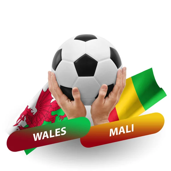 Soccer Football Competition Match National Teams Wales Mali — Stockfoto