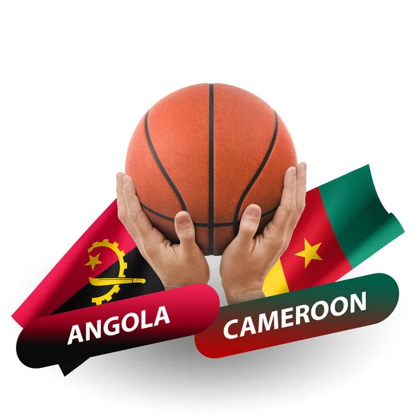 Basketball Competition Match National Teams Angola Cameroon — Stock fotografie