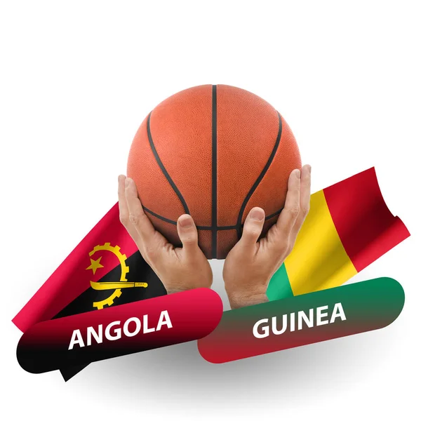 Basketball Competition Match National Teams Angola Guinea — Stock fotografie