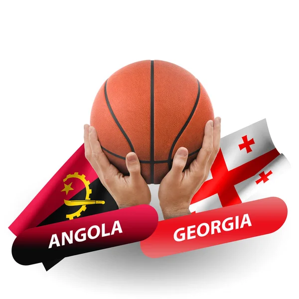 Basketball Competition Match National Teams Angola Georgia — Stock fotografie