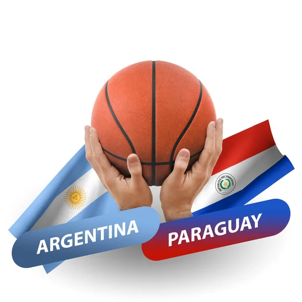 Basketball Competition Match National Teams Argentina Paraguay — 图库照片