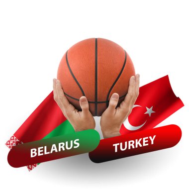 Basketball competition match, national teams belarus vs turkey