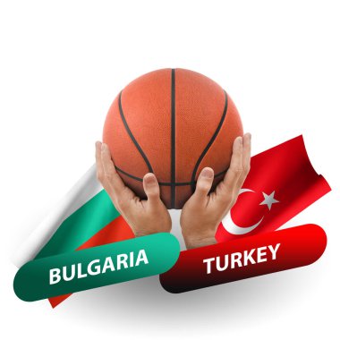 Basketball competition match, national teams bulgaria vs turkey
