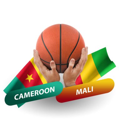 Basketball competition match, national teams cameroon vs mali