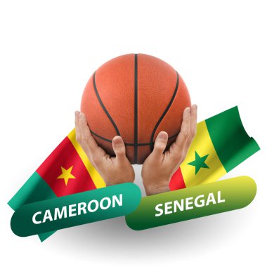 Basketball competition match, national teams cameroon vs senegal