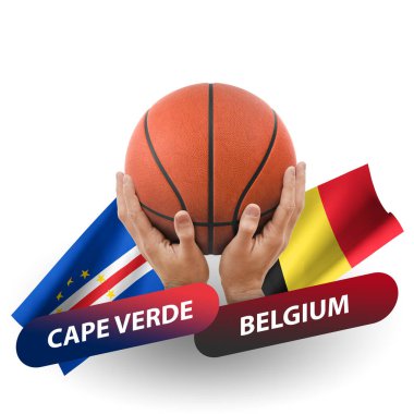 Basketball competition match, national teams cape verde vs belgium