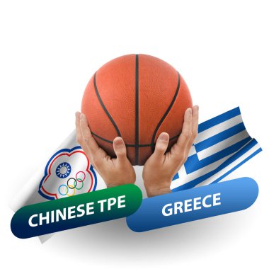 Basketball competition match, national teams chinese taipei vs greece