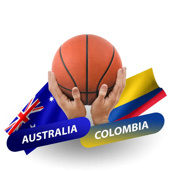 Partido Competencia Baloncesto Selecciones Nacionales Australia Colombia — Foto de Stock