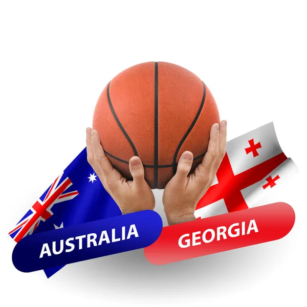 Basketball Competition Match National Teams Australia Georgia — Stock fotografie