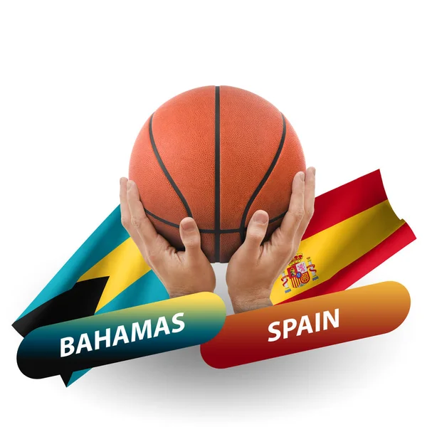 Partido Competencia Baloncesto Equipos Nacionales Bahamas España — Foto de Stock