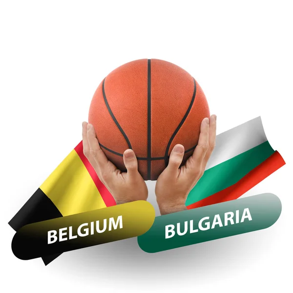 Basketball Competition Match National Teams Belgium Bulgaria — Foto de Stock