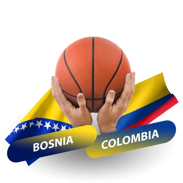 Basketball Competition Match National Teams Bosnia Colombia — стоковое фото