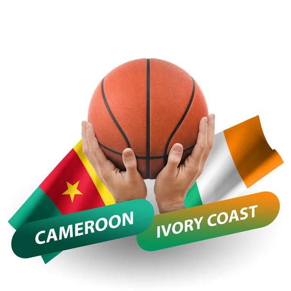 Basketball Competition Match National Teams Cameroon Ivory Coast — Stock fotografie