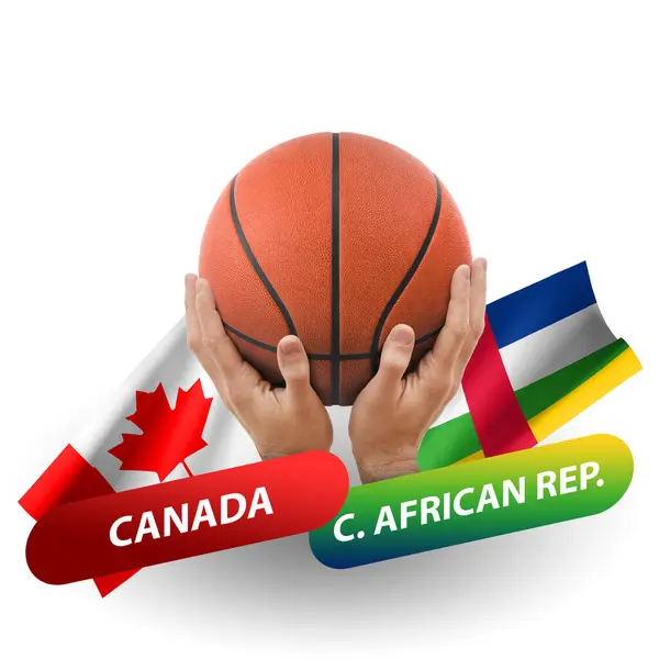Basketball Competition Match National Teams Canada Central African Republic — Stock fotografie