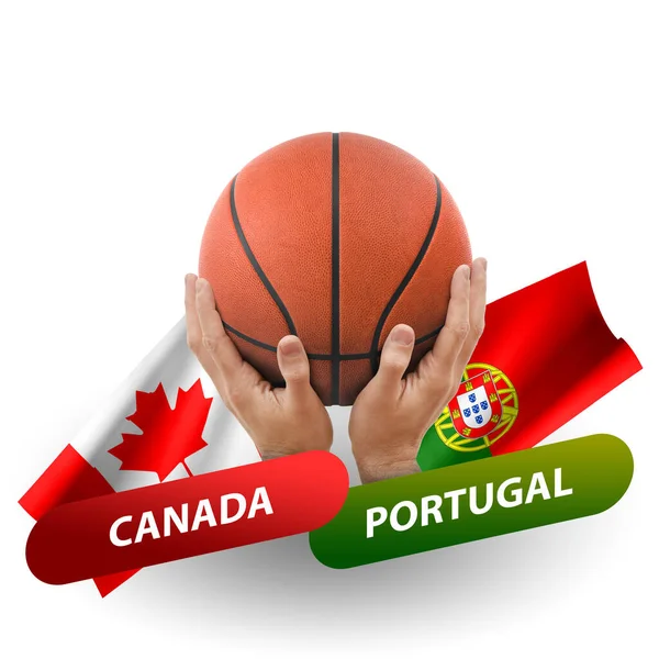 Basketball Competition Match National Teams Canada Portugal — Stockfoto