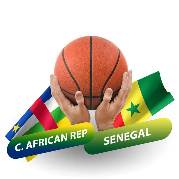 Basketball Competition Match National Teams Central African Republic Senegal — Stock fotografie